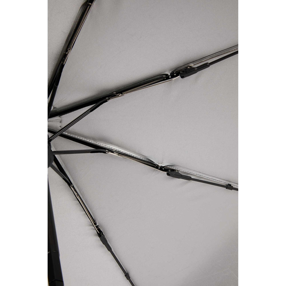 Folding Auto Open and Close Umbrella with Sleeve, 42 Inch Full Color - Silver/Black - Detail