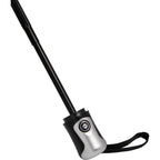 Folding Auto Open and Close Umbrella with Sleeve, 42 Inch Full Color - Silver/Black - Handle