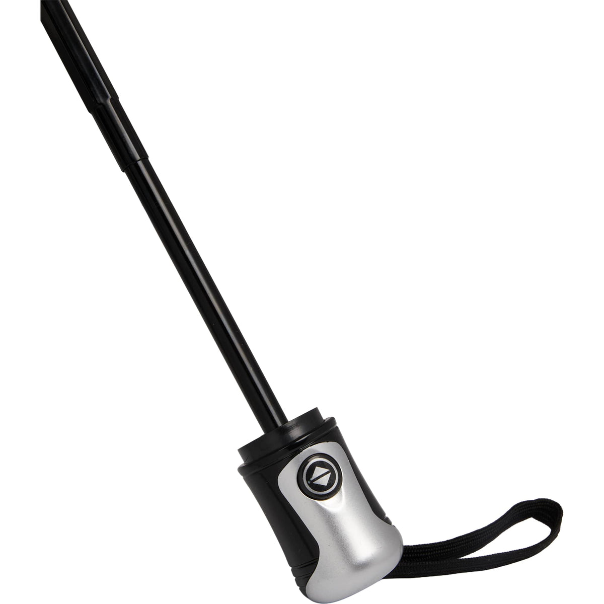 Folding Auto Open and Close Umbrella with Sleeve, 42 Inch Full Color - Silver/Black - Handle