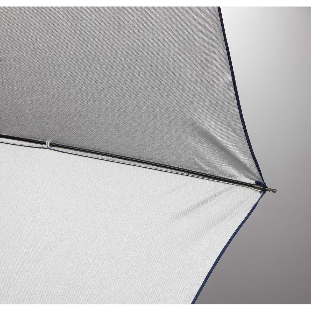 Folding Auto Open and Close Umbrella with Sleeve, 42 Inch Full Color - Silver/Navy - Detail 2