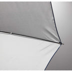 Folding Auto Open and Close Umbrella with Sleeve, 42 Inch - Silver/Navy - Detail 2