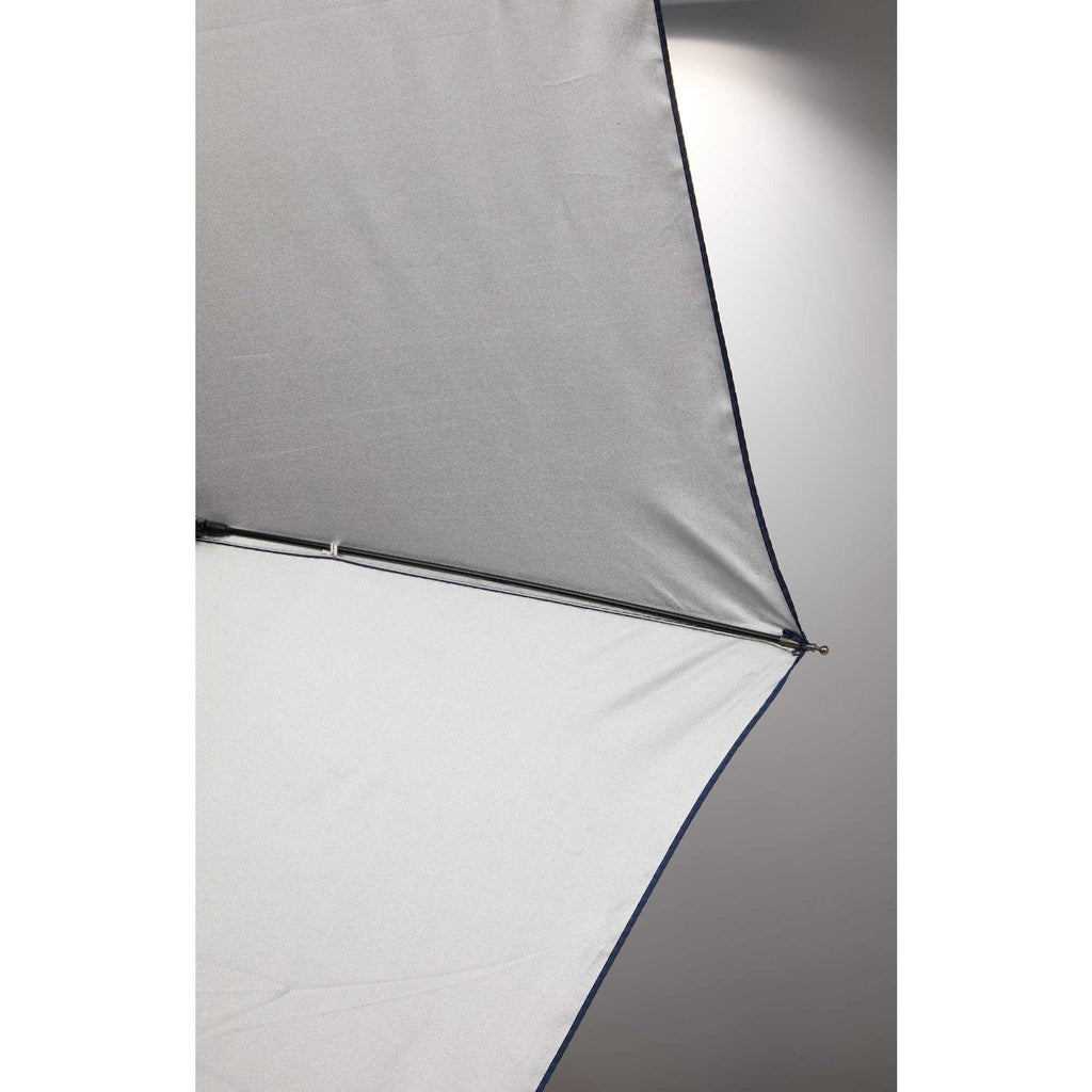 Folding Auto Open and Close Umbrella with Sleeve, 42 Inch - Silver/Navy - Detail