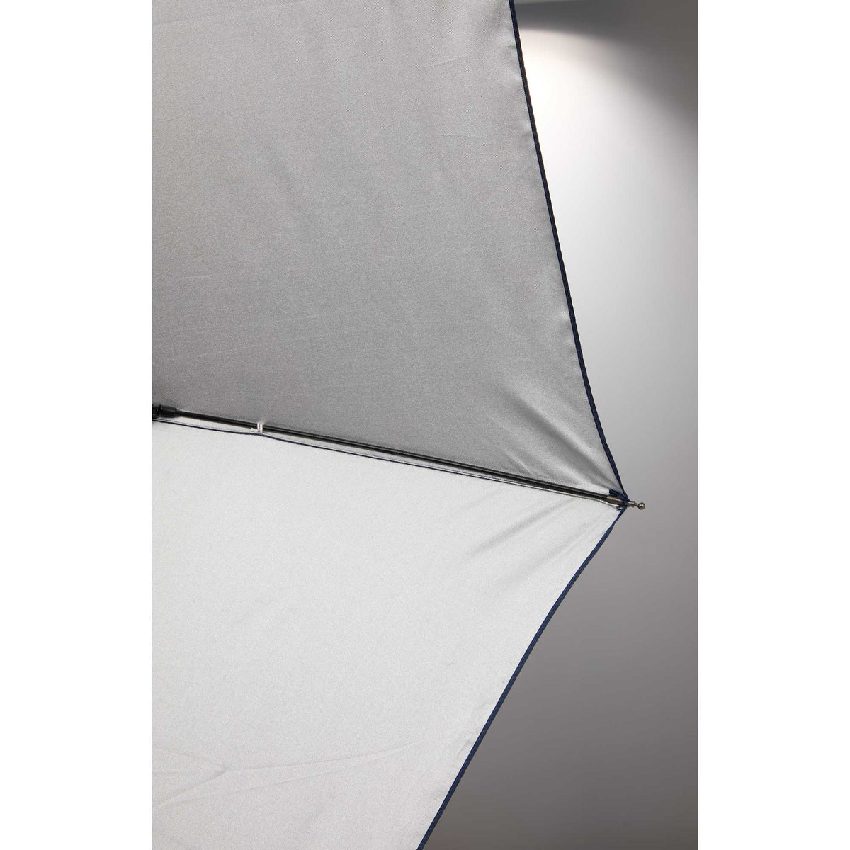 Folding Auto Open and Close Umbrella with Sleeve, 42 Inch - Silver/Navy - Detail