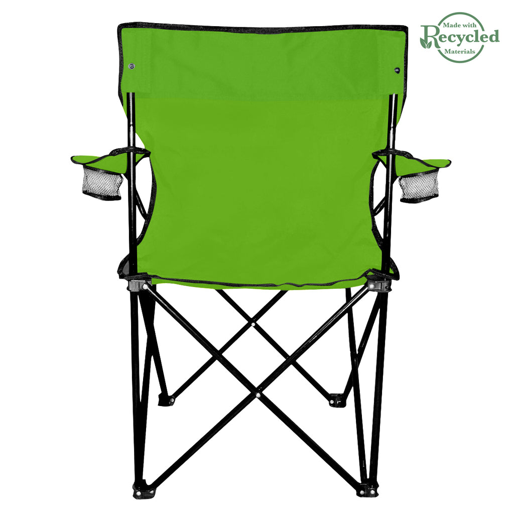 Folding Chair and Carrying Bag - Lime Green - Back_Blank