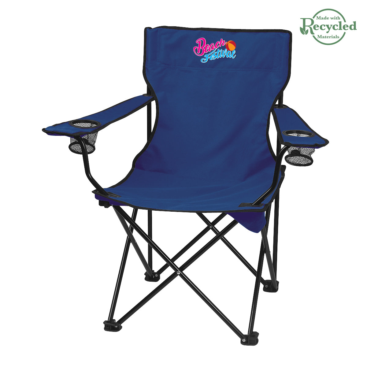 Folding Chair and Carrying Bag - Navy - Colorbrite
