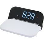 Folding Digital Alarm Clock with 15W Wireless Charger Full Color - White - Date Screen 2