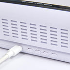 Folding Digital Alarm Clock with 15W Wireless Charger Full Color - White - Detail Buttons