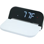 Folding Digital Alarm Clock with 15W Wireless Charger Full Color - White - Temp 2