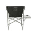 Folding Director's Chair with Side Table, 300 lb Capacity Transfer - Black - Front