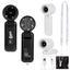 Folding Fan with Digital Display - White