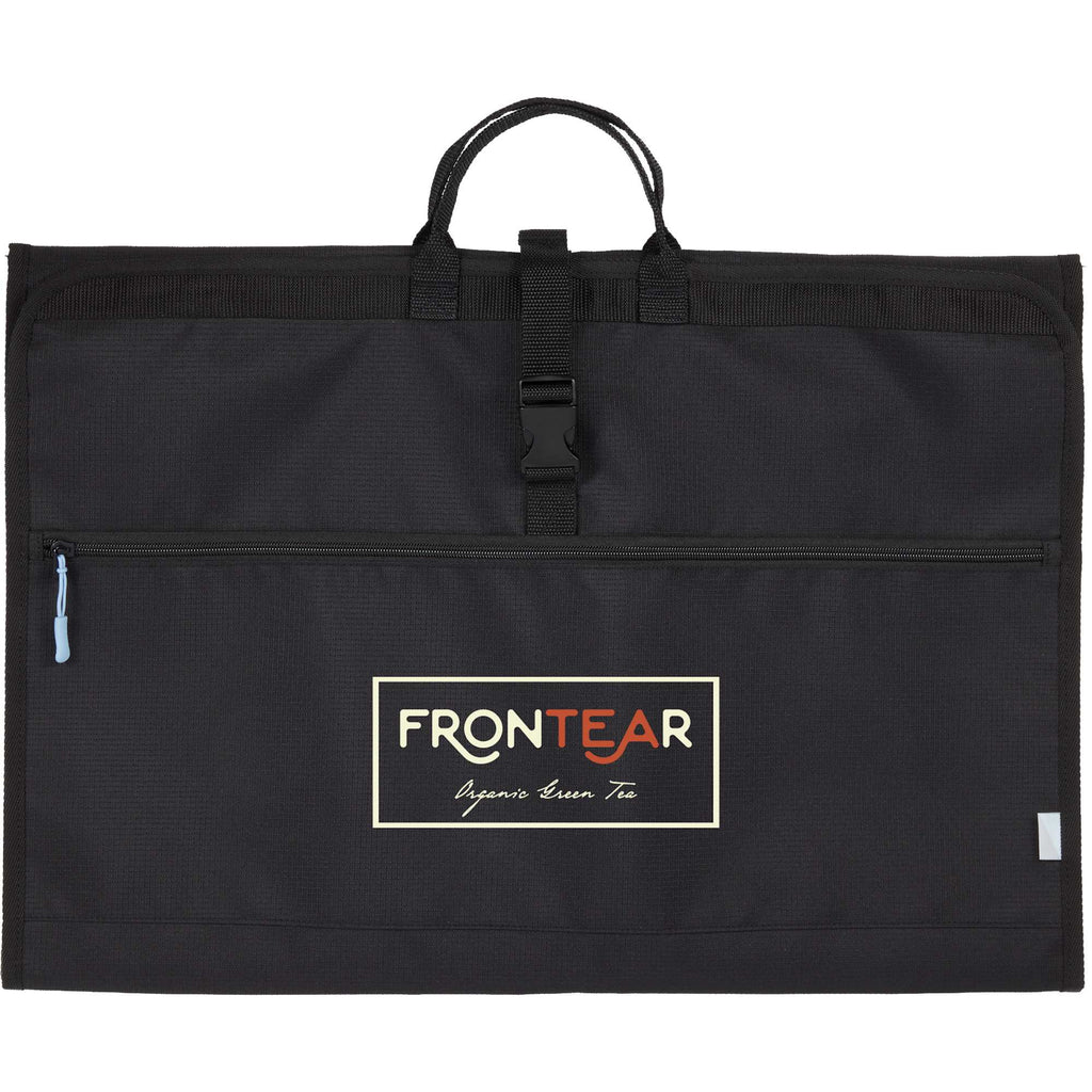 Folding Garment Bag in Recycled Ripstop - Black - Front