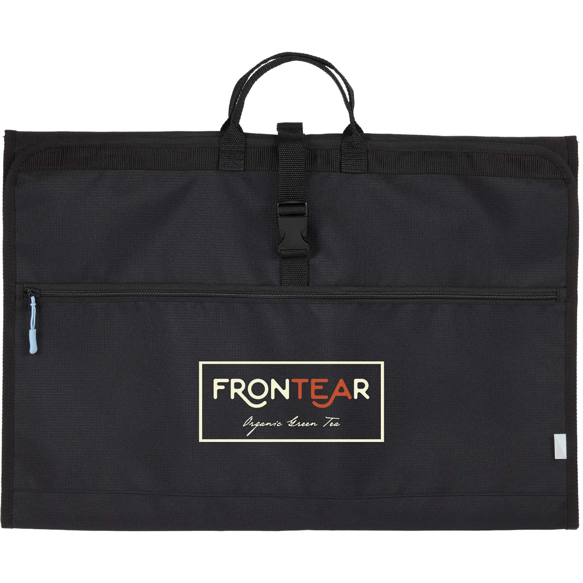 Folding Garment Bag in Recycled Ripstop - Black - Front