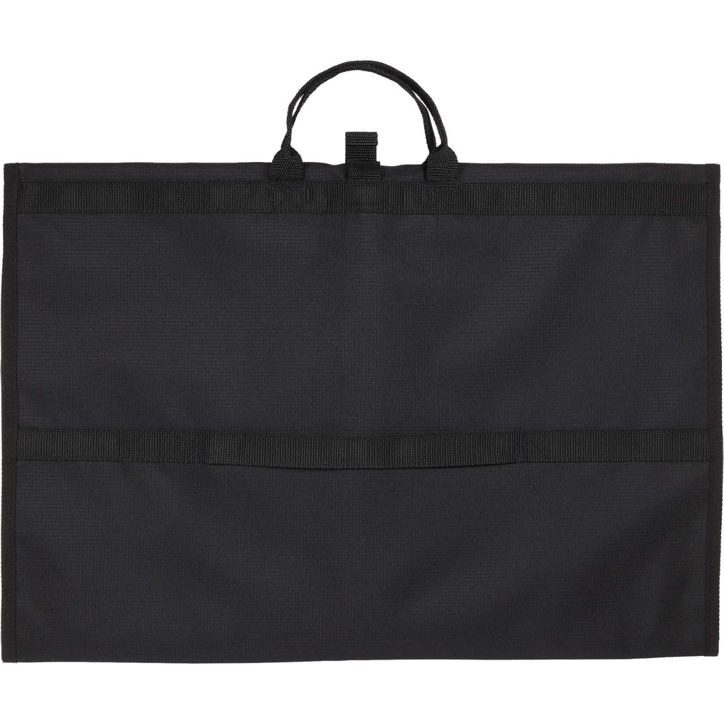 Folding Garment Bag in Recycled Ripstop Transfer - Black - Back 2