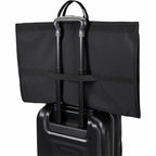Folding Garment Bag in Recycled Ripstop Transfer - Black - Detail 7