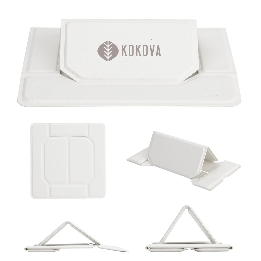 Folding Laptop Prop Stand - White - Silk Screen