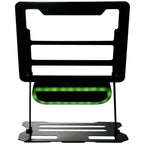 Folding Laptop Stand with Removable Bluetooth Speaker - Black - Front Speaker Color