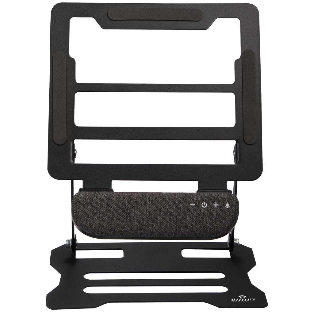 Folding Laptop Stand with Removable Bluetooth Speaker - Black - Front