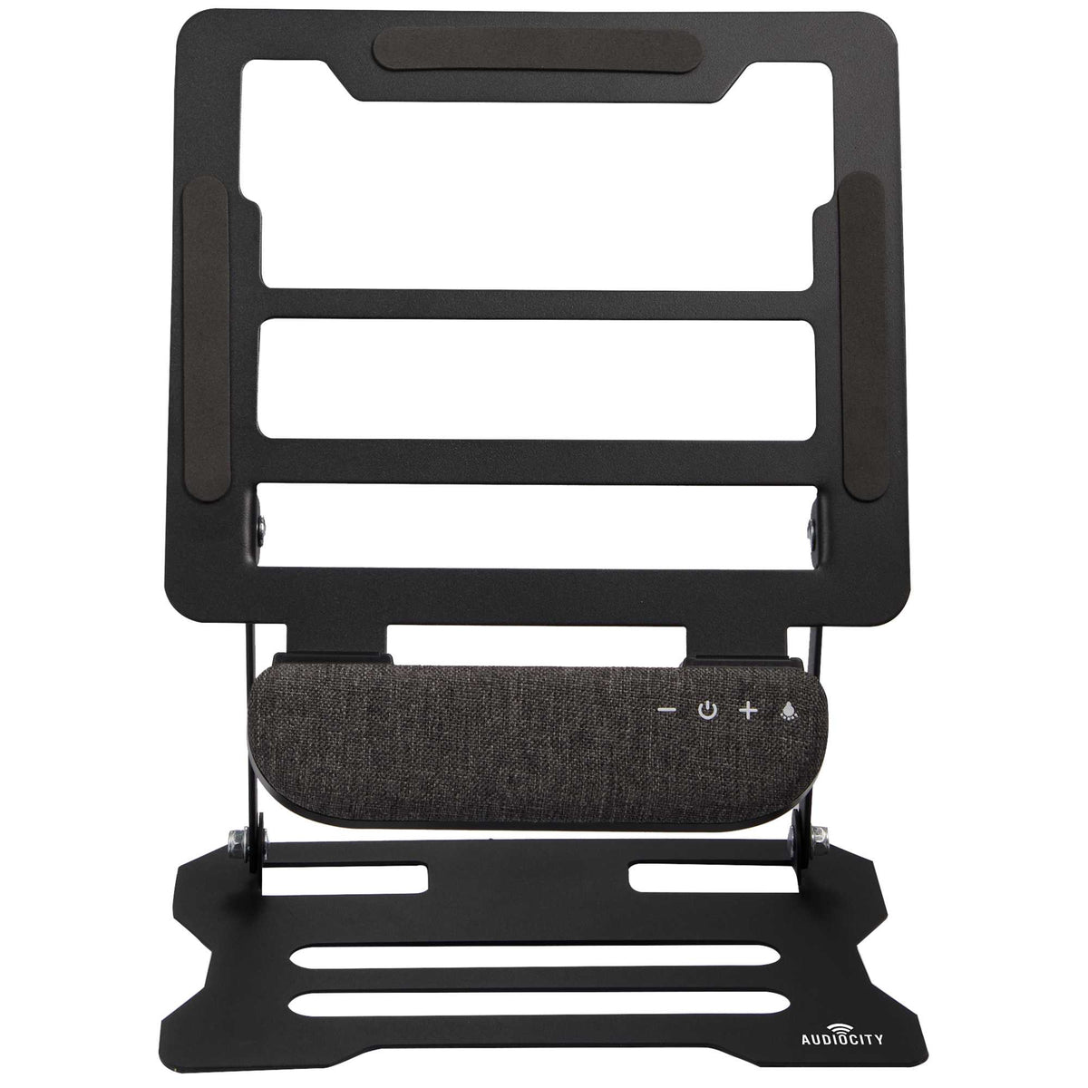 Folding Laptop Stand with Removable Bluetooth Speaker - Black - Front