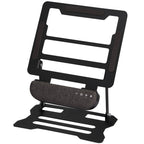 Folding Laptop Stand with Removable Bluetooth Speaker - Black - Left Angle