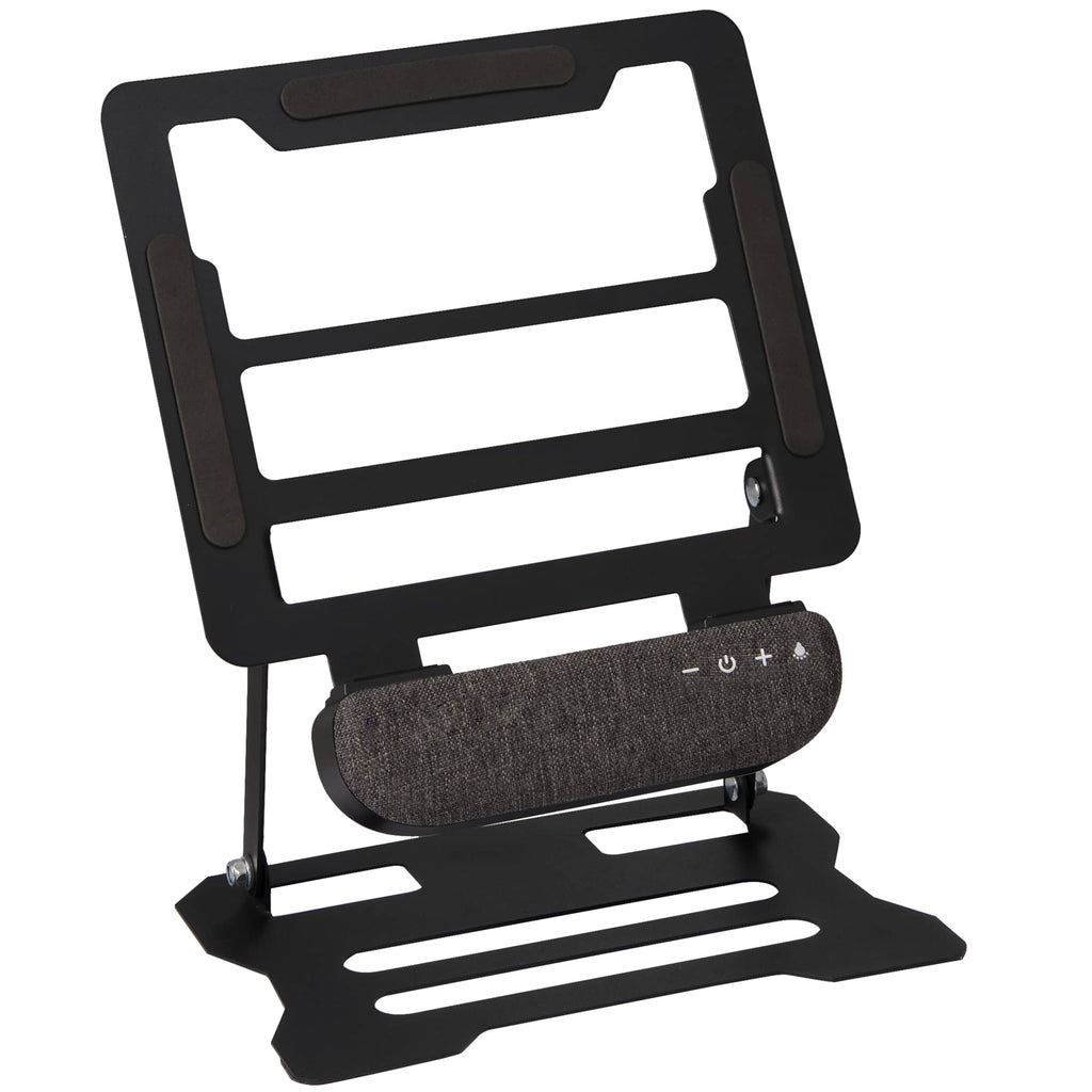Folding Laptop Stand with Removable Bluetooth Speaker - Black - Right Angle