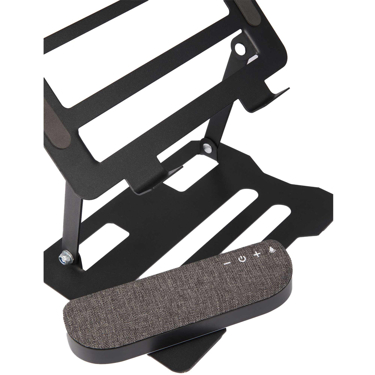 Folding Laptop Stand with Removable Bluetooth Speaker - Black - Speaker Right Angle Detail
