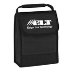 Folding Lunch Bag with Identification - Black - Silk Screen