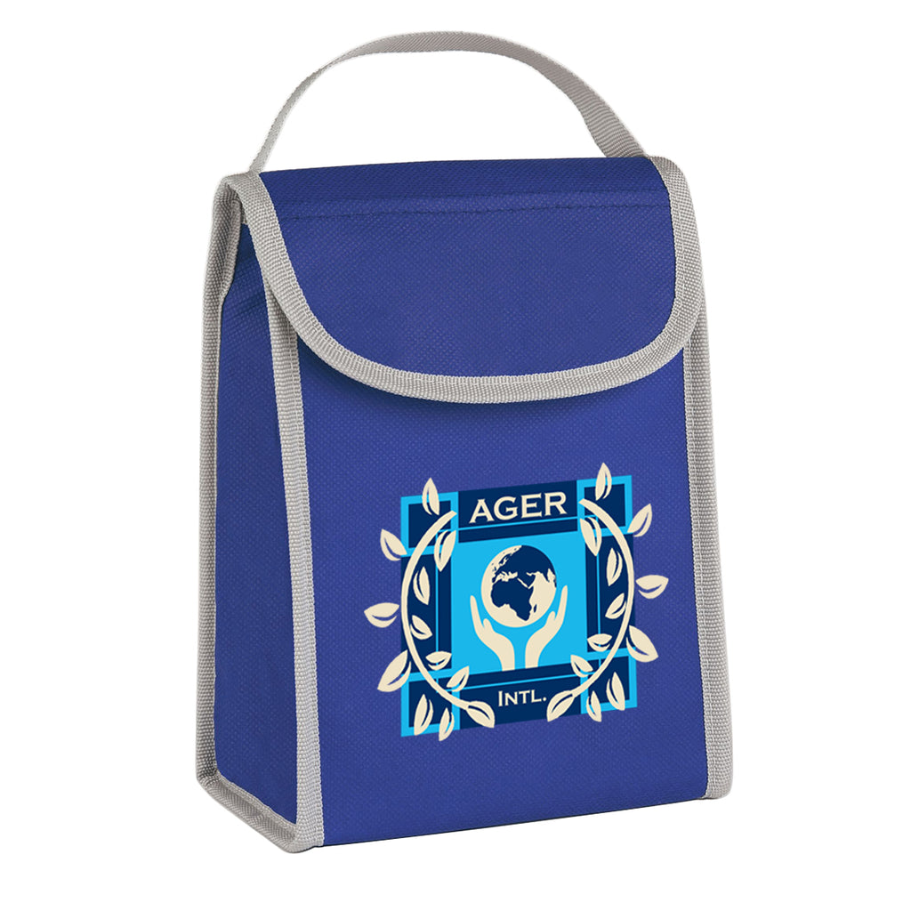 Folding Lunch Bag with Identification, Non-Woven - Colorbrite