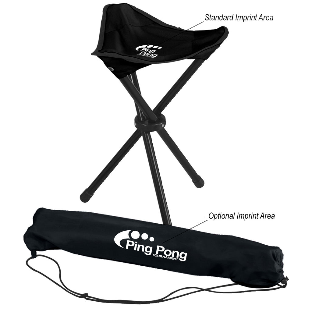 Folding Tripod Stool with Carrying Bag - Silk Screen