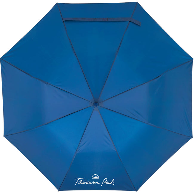 Folding Umbrella with Wood-Look Handle, 40 Inch Full Color