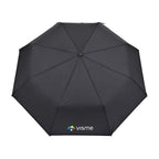 Folding Umbrella with Wooden Handle, 43 Inch Transfer - Black - View 2