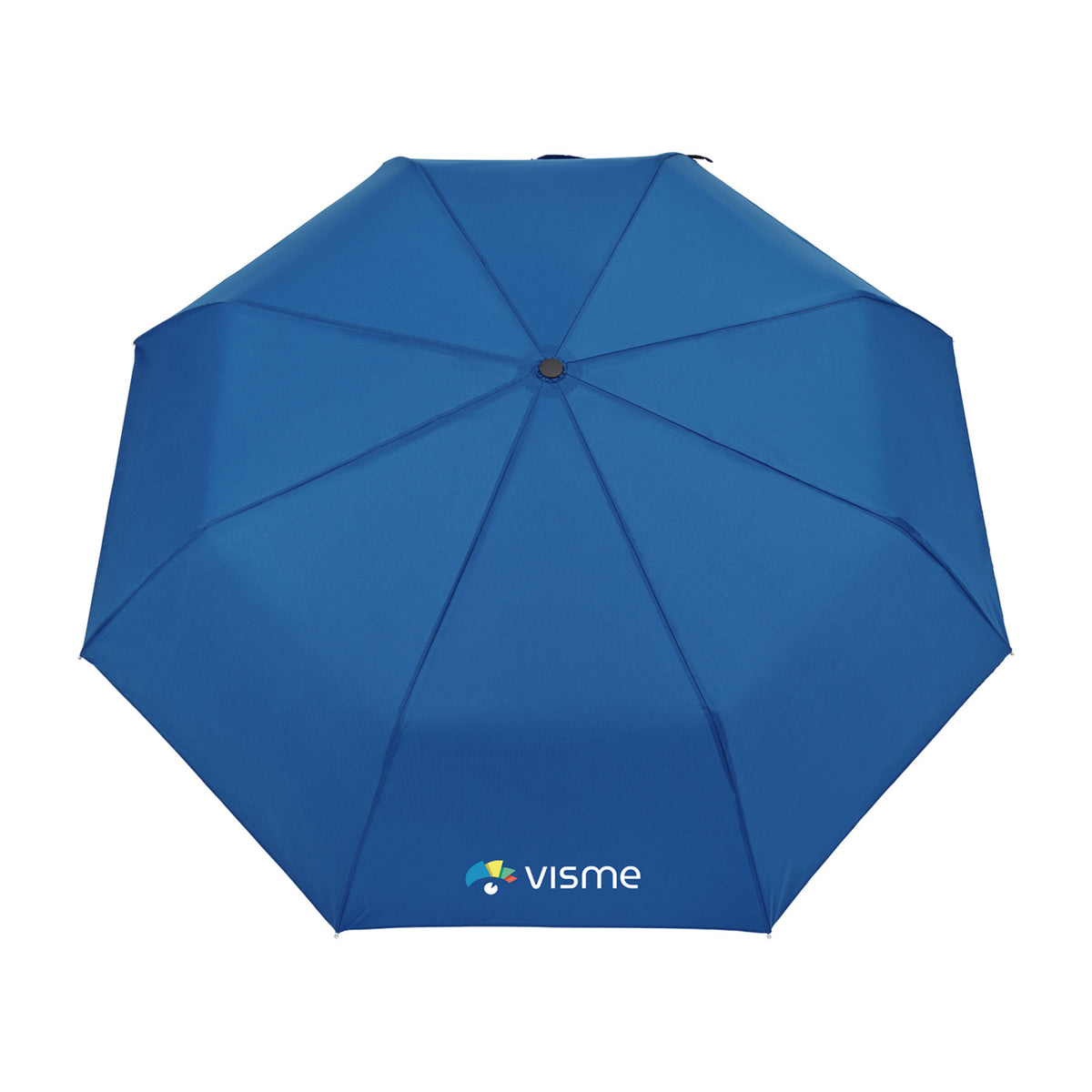 Folding Umbrella with Wooden Handle, 43 Inch Transfer - Royal Blue - View 2