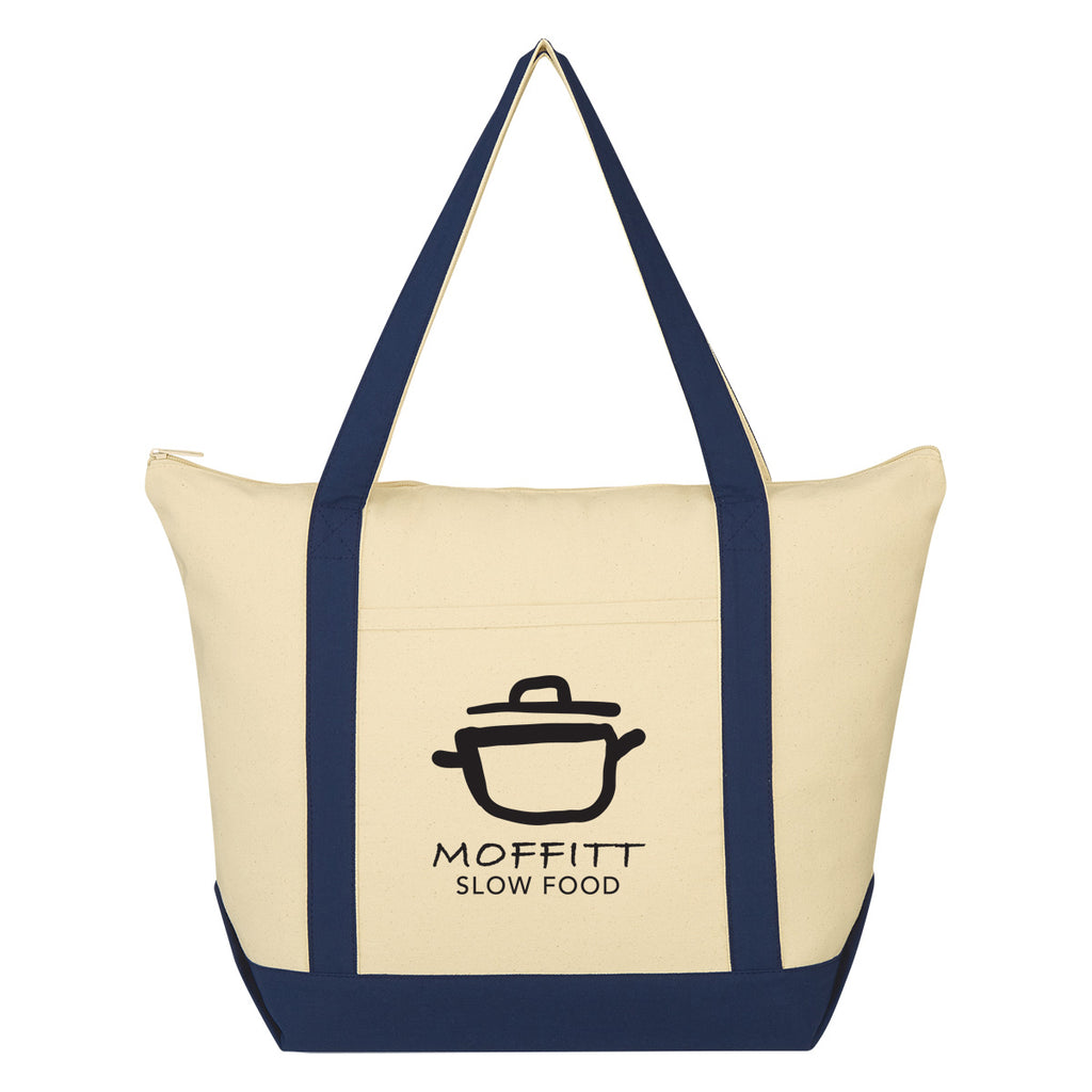 Folksy Cotton Tote Bag, 12 oz - Silk Screen