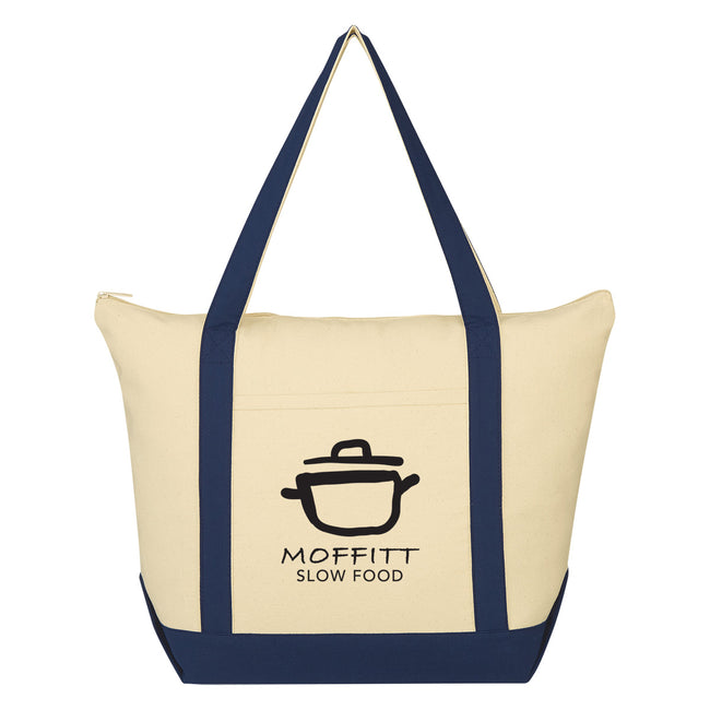 Folksy Cotton Tote Bag, 12 oz