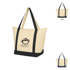 Folksy Cotton Tote Bag, 12 oz
