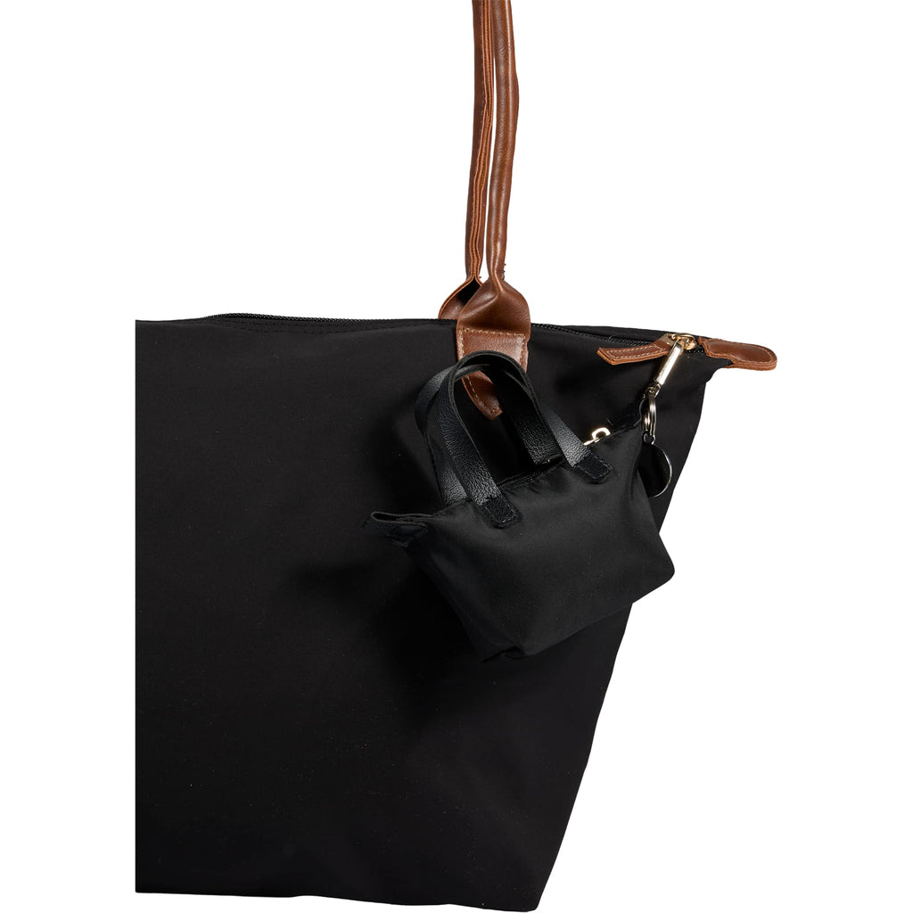 Fontaine Mini Tote Bag Charm with Zip Top Transfer - Black - Alternate