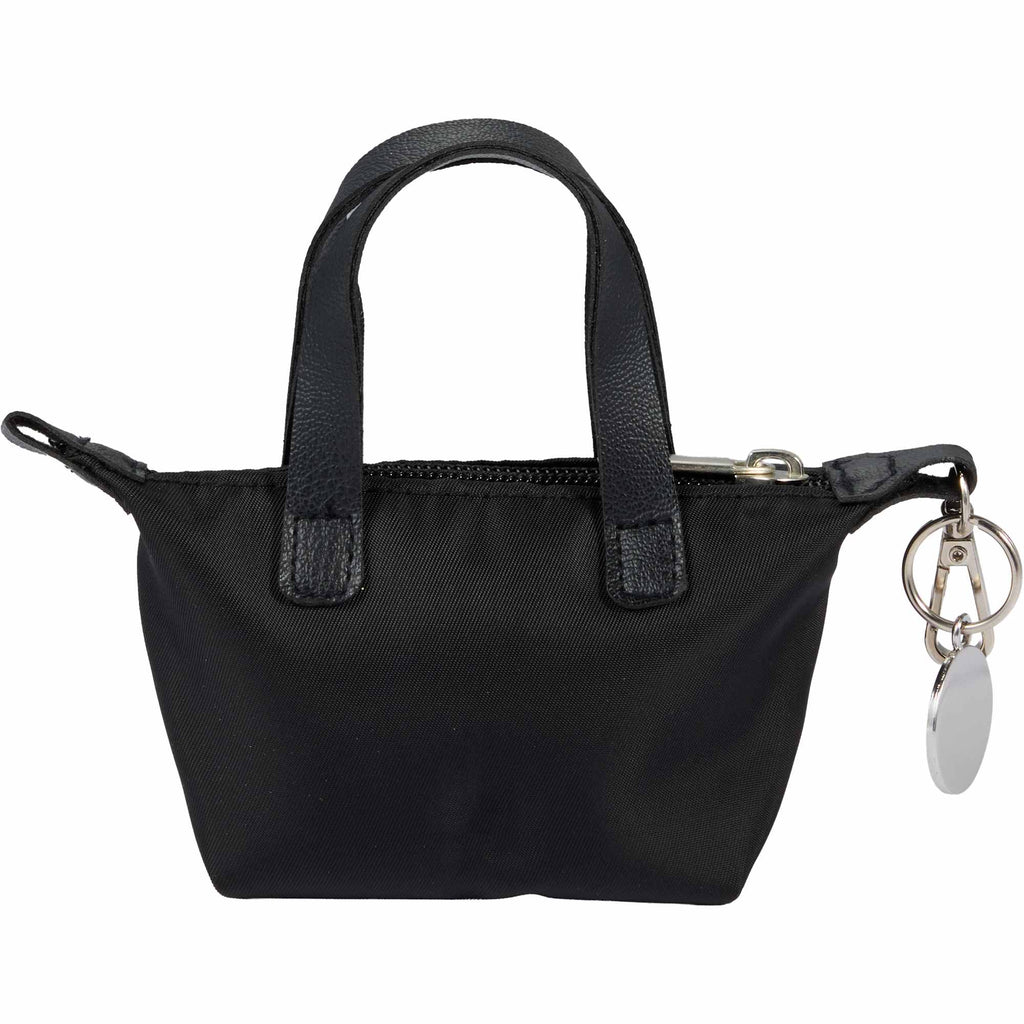 Fontaine Mini Tote Bag Charm with Zip Top Transfer - Black - Back