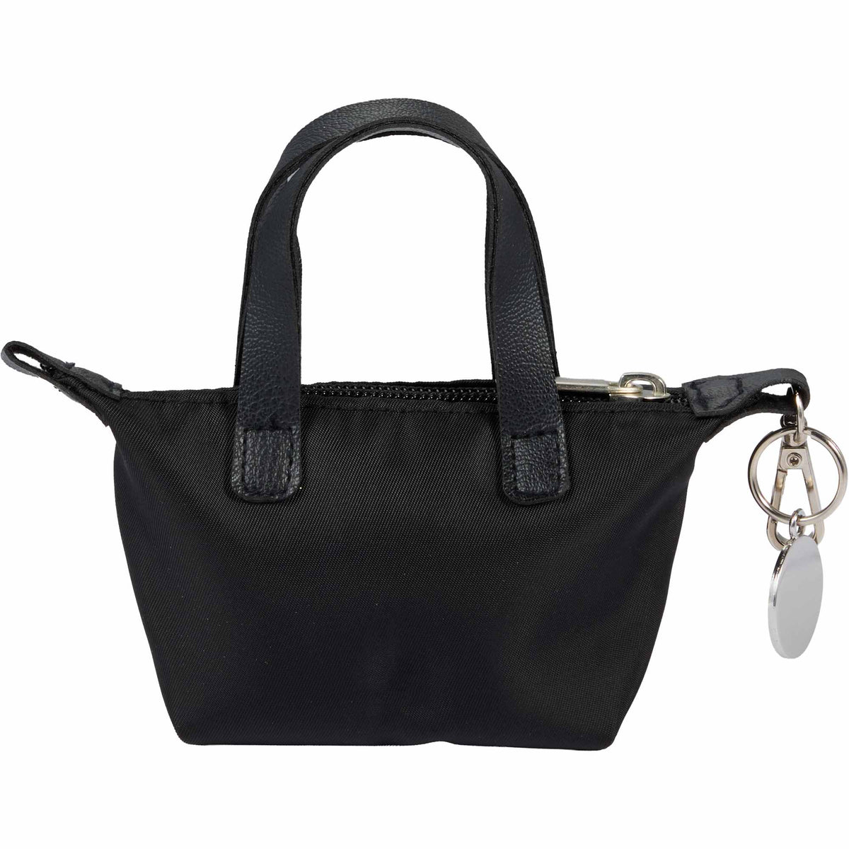 Fontaine Mini Tote Bag Charm with Zip Top Transfer - Black - Back