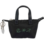 Fontaine Mini Tote Bag Charm with Zip Top Transfer - Black - Front