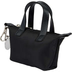 Fontaine Mini Tote Bag Charm with Zip Top Transfer - Black - Left Angle