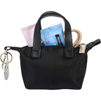Fontaine Mini Tote Bag Charm with Zip Top Transfer - Black - Propped