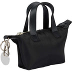 Fontaine Mini Tote Bag Charm with Zip Top Transfer - Black - Right Angle