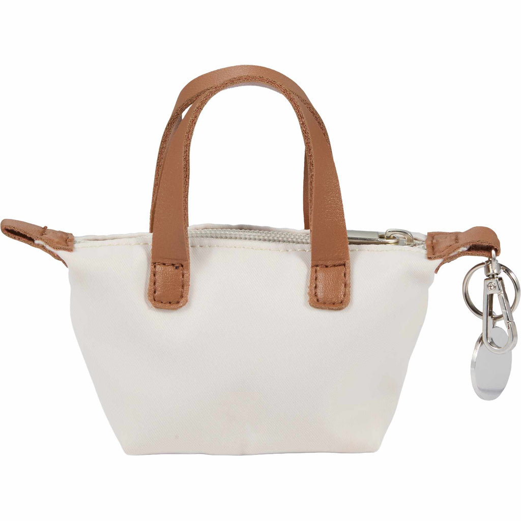 Fontaine Mini Tote Bag Charm with Zip Top Transfer - Natural - Back