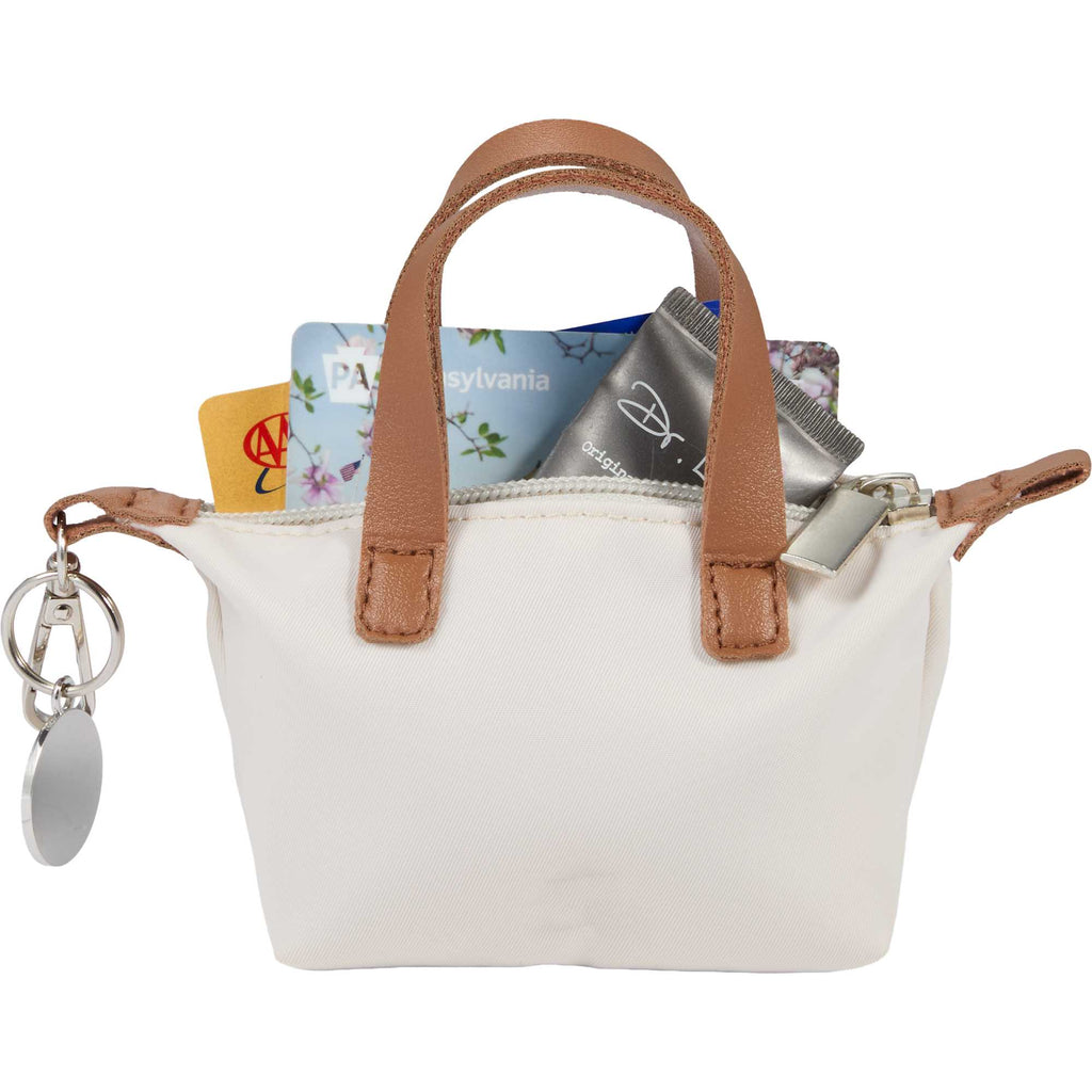Fontaine Mini Tote Bag Charm with Zip Top Transfer - Natural - Photo