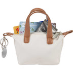 Fontaine Mini Tote Bag Charm with Zip Top Transfer - Natural - Photo