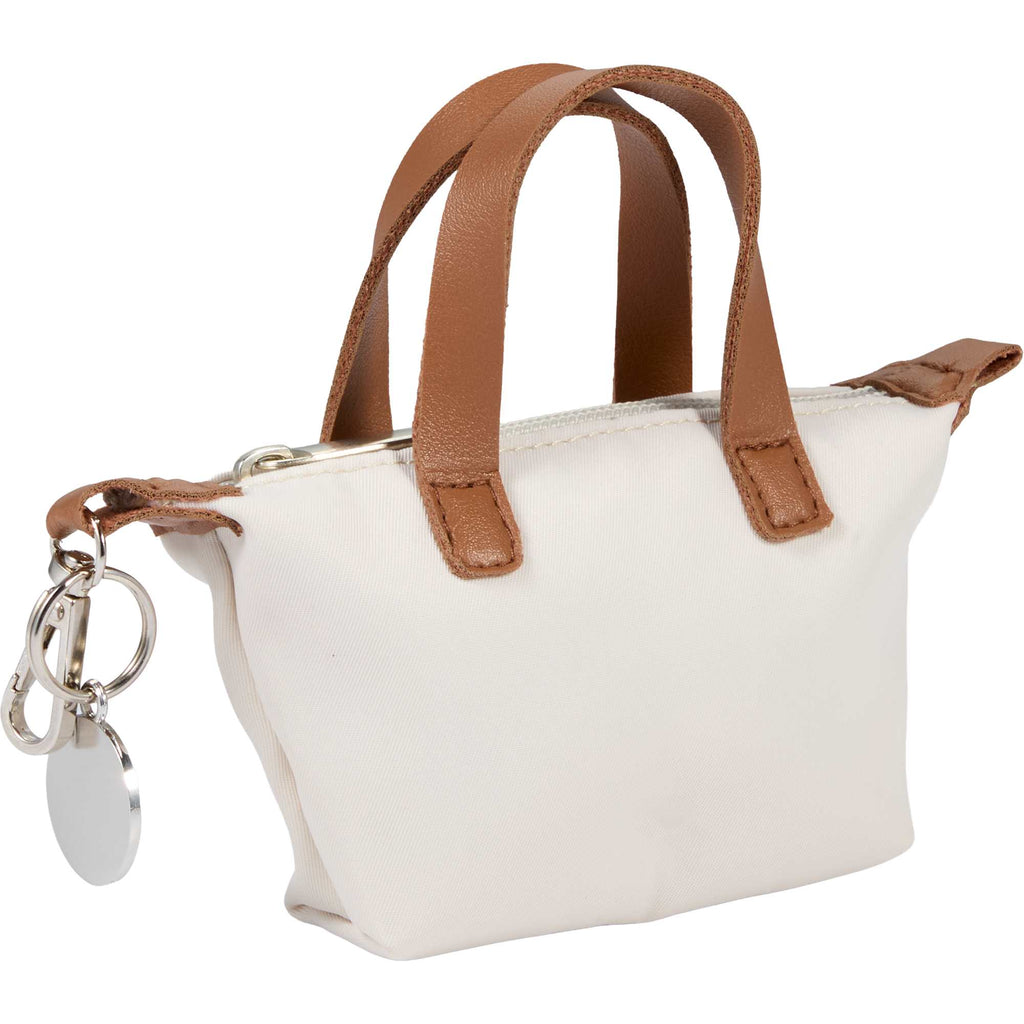 Fontaine Mini Tote Bag Charm with Zip Top Transfer - Natural - Right Angle