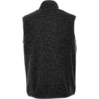 Fontaine Sweater Knit Vest for Men Transfer - Black Smoke Heather - Back Flat