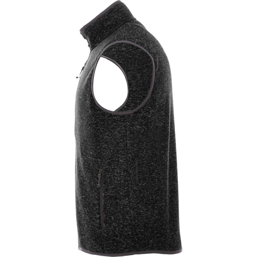 Fontaine Sweater Knit Vest for Men Transfer - Black Smoke Heather - Left Side