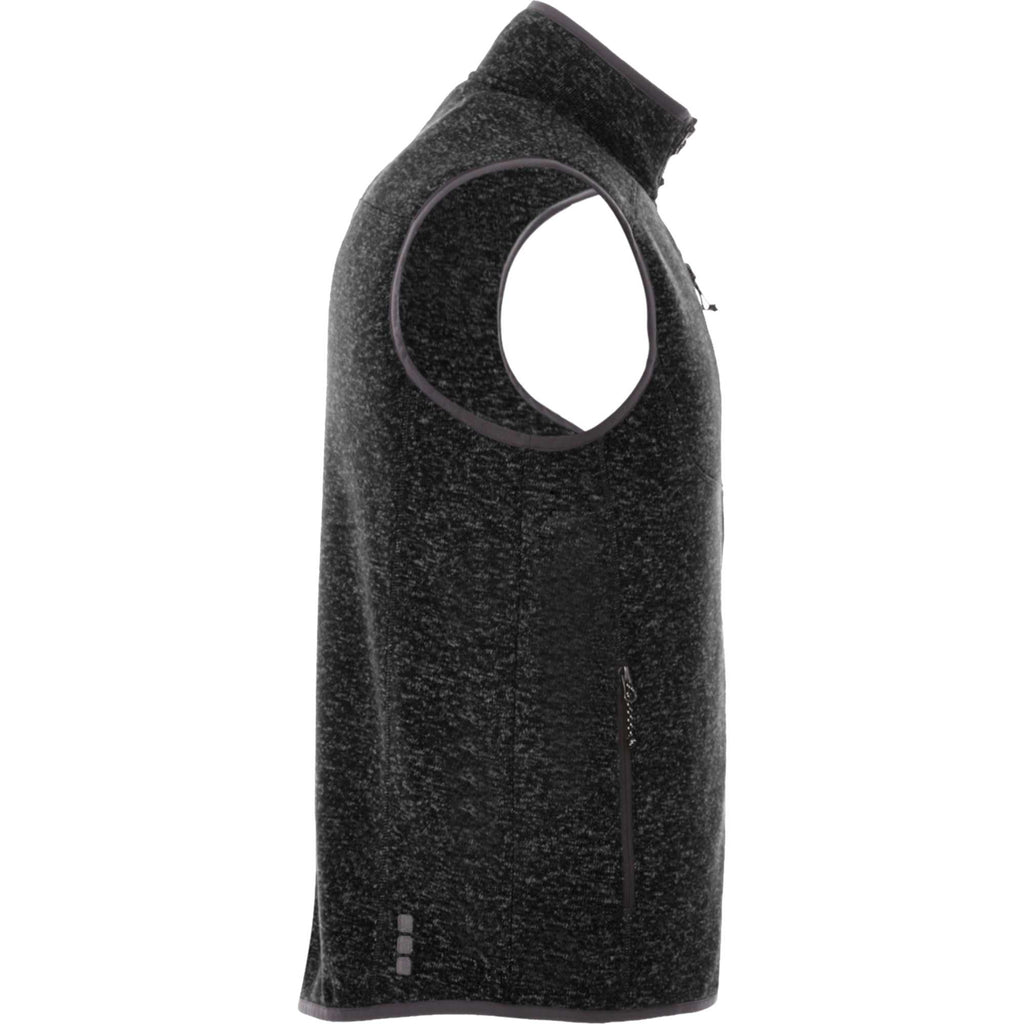 Fontaine Sweater Knit Vest for Men Transfer - Black Smoke Heather - Right Side