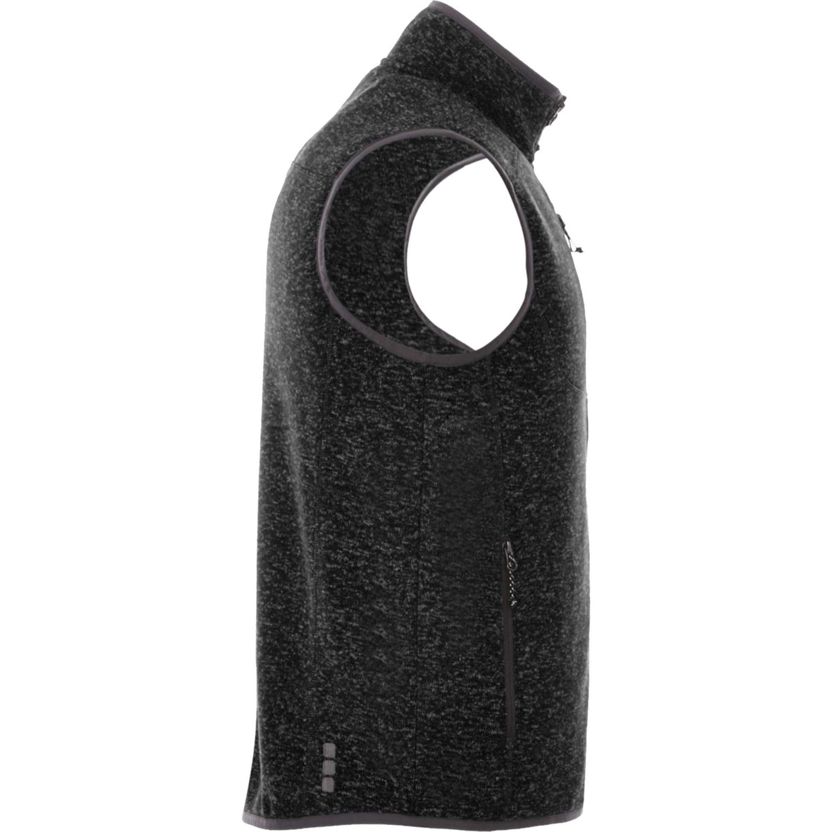 Fontaine Sweater Knit Vest for Men Transfer - Black Smoke Heather - Right Side
