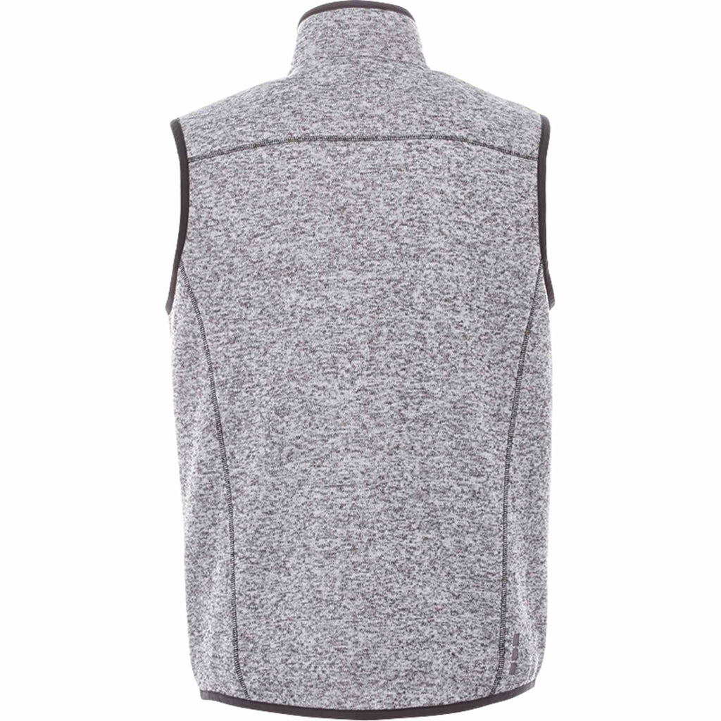 Fontaine Sweater Knit Vest for Men Transfer - Light Heather Grey - Back Flat